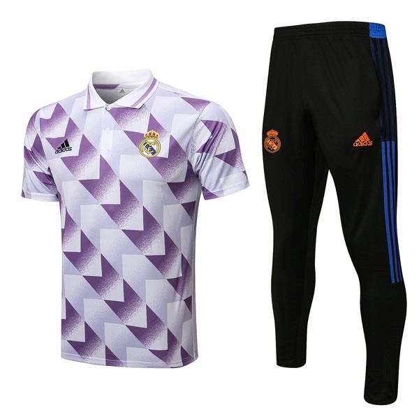 Polo Real Madrid Ensemble Complet 2022-23 Blanc Purpura